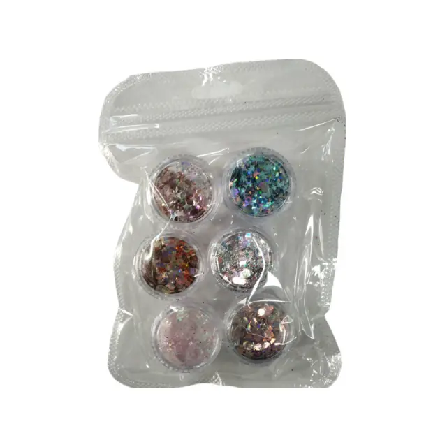 Σετ Glitter νυχιών Nail Art - ND133 - 6pcs - 910563 2