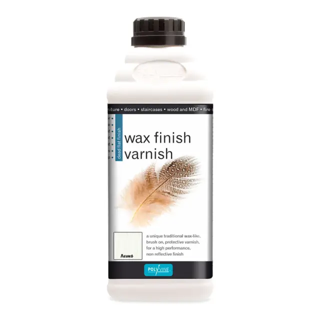 Βερνίκι νερού με χρώμα Wax Finish Varnish POLYVINE φινίρισμα κεριού 500ml White