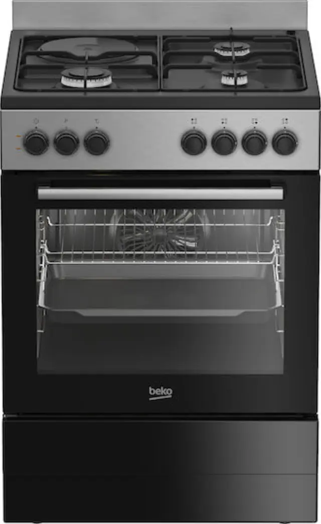 Beko FBE63131XCS Κουζίνα 72lt με Εστίες Υγραερίου & Ρεύματος Π60εκ. Inox