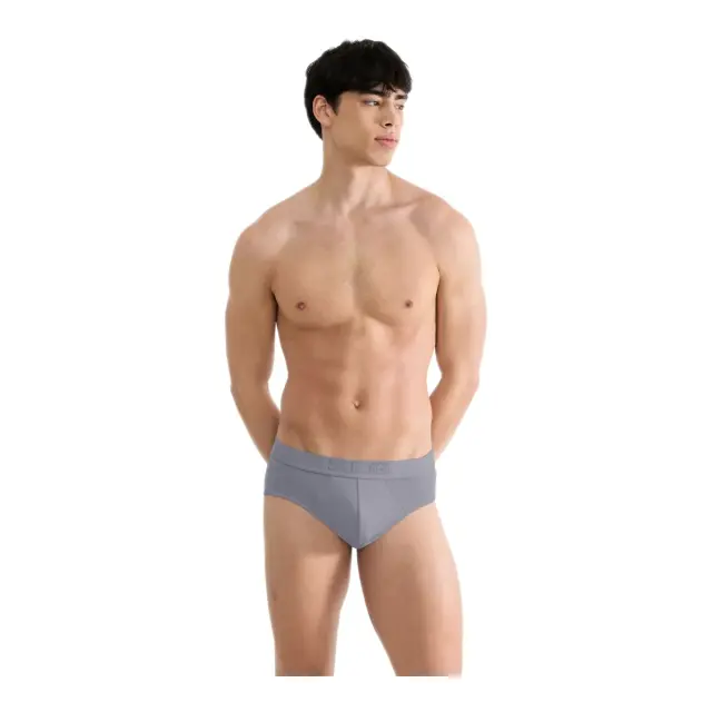 Sloggi Ανδρικό Slip SLG Base Soft Brief - Διπλό Πακέτο, Χρώμα Morandi Grey 2
