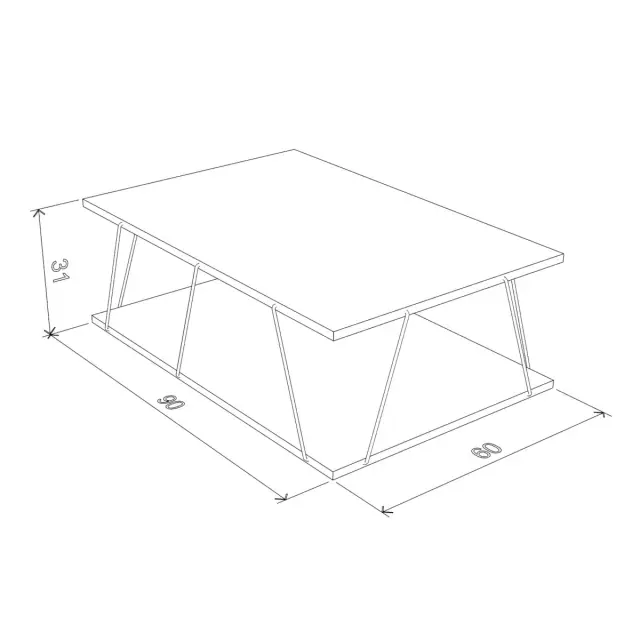 Τραπεζάκι Σαλονιού TARS Δρυς/Λευκό 90x60x31cm 3