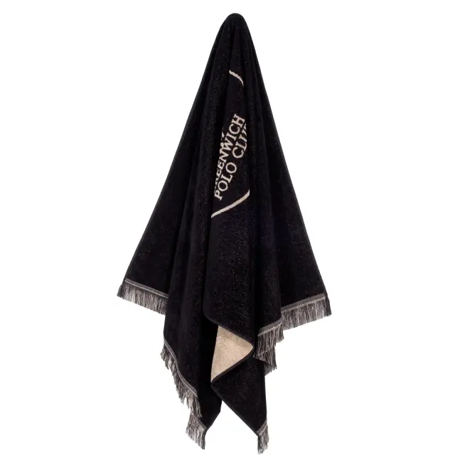 Πετσέτα Θαλάσσης 90x180 400gsm Greenwich Polo Club Essential 5239 Black 100% βαμβακερό 2