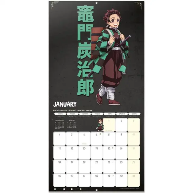 HMEΡΟΛΟΓΙΟ ΤΟΙΧΟΥ DEMON SLAYER SWORDSMITH VILLAGE 2027 30X30 CALENDAR CP27035 3