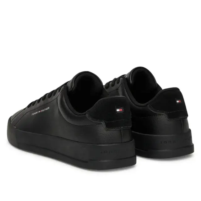 Ανδρικά Δερμάτινα Sneakers Tommy Hilfiger FM0FM05367 0GJ Μαύρα Μαύρο - 41 3