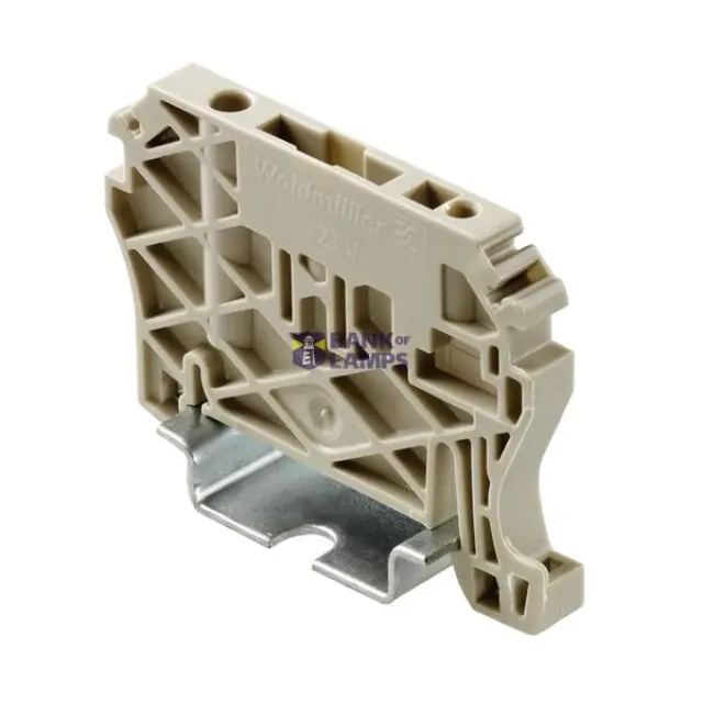 End bracket, dark beige, TS 35, V-2, Wemid, Width: 6 mm, 100 °C