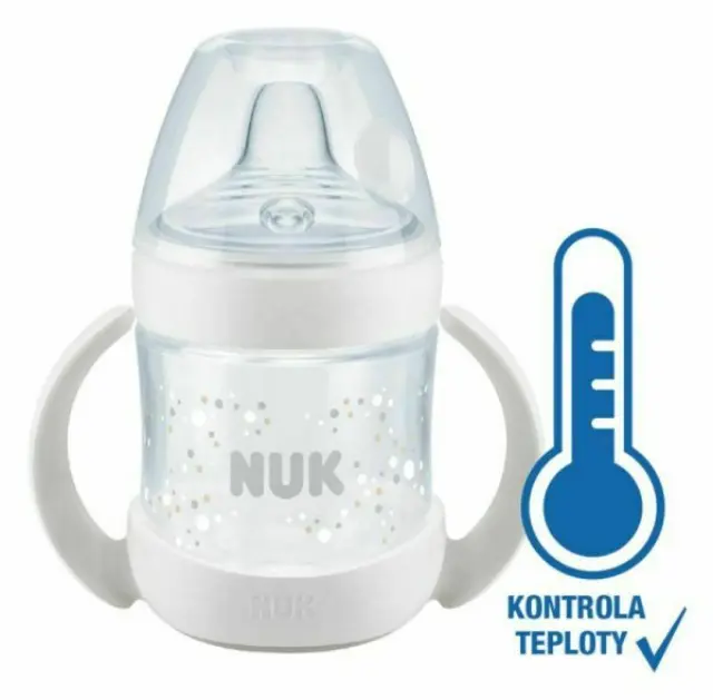 NUK Nature Sense Εκπαιδευτικό Μπιμπερό 150ml με Μαλακό Ρύγχος Σιλικόνης & Δείκτη Θερμοκρασίας – 6-18M