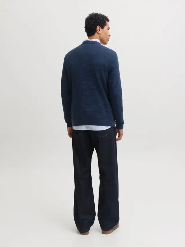 JPRBLURILEY KNIT CREW NECK LS SN - Insignia Blue 2