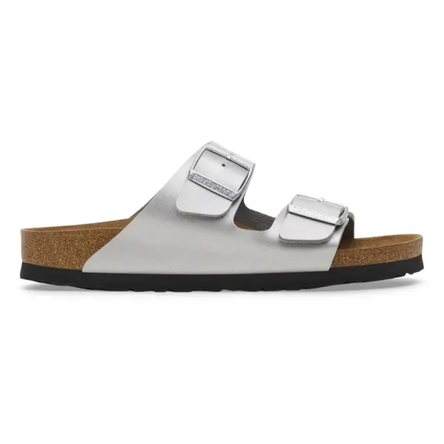 Birkenstock Πέδιλα Unisex Birko-Flor(ανθεκτικό υλικό της Birkenstock-επιτρέπει την επαφή με το νερό) Ασημί BIR/ARIZONA 1012282 SILVER