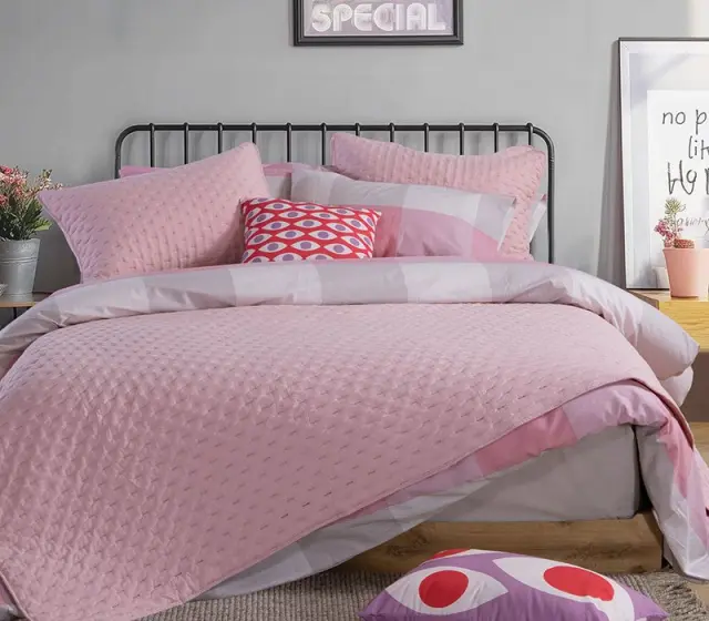 ΚΟΥΒΕΡΛΙ ΜΟΝΟ ADELLE 180X240 NEF-NEF HOMEWARE, ΥΦΑΣΜΑ:100%ΜIΚΡ-ΕΣΩΤ:100%ΠΟΛ - ROSE (039797)