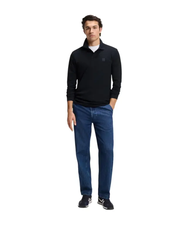 Hugo Boss - Ανδρικό Μακρυμάνικο Μπλουζάκι Polo 50507704-404 Μπλε Σκούρο 2