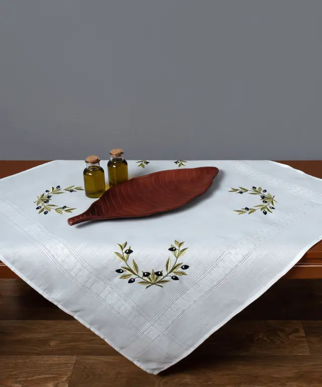 Τραπεζοκαρέ 3854 (135cm x 135cm) λευκό - -