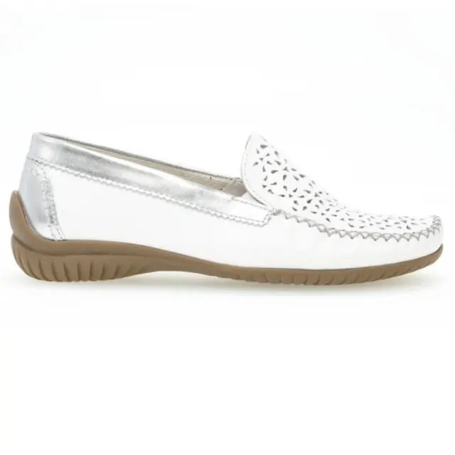 Gabor Μοκασίνια-Loafers Γυναικείο δέρμα Άσπρο GAB/46094 51-WEISS
