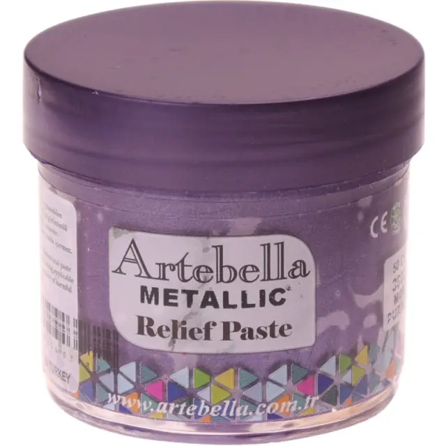 Artebella Μεταλλικη Πάστα Relief - 3802 Purple - 50ml