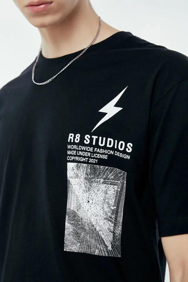 T-Shirt Βαμβακερό R8 Μαύρο 3