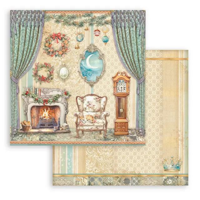 Χαρτιά scrapbooking 10τεμ, 20.3×20.3cm Stamperia, The Nutcracker 3