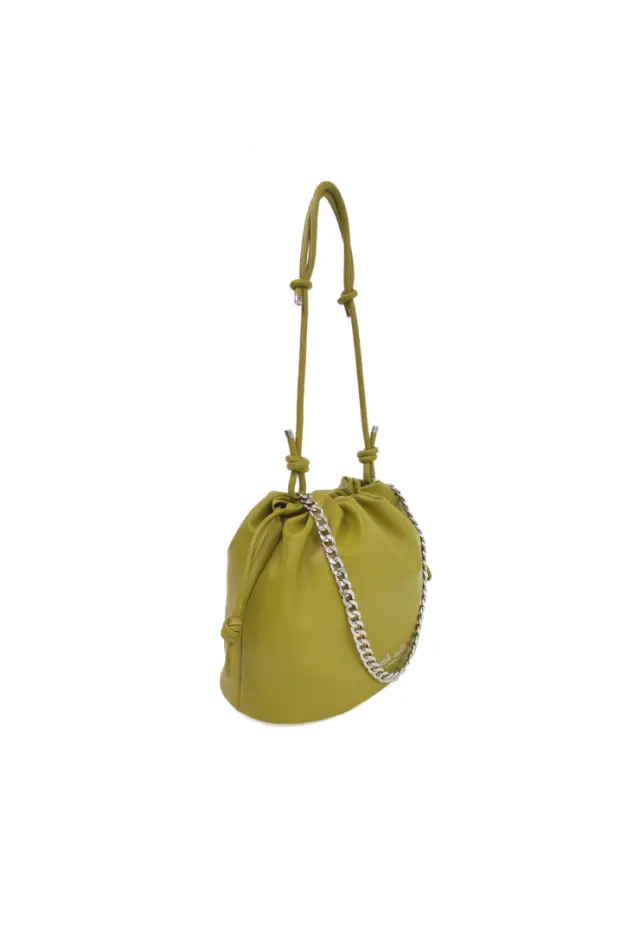 LE PANDORINE - mint green Pam Hobo Bag With Shoulder Strap In Chain 2