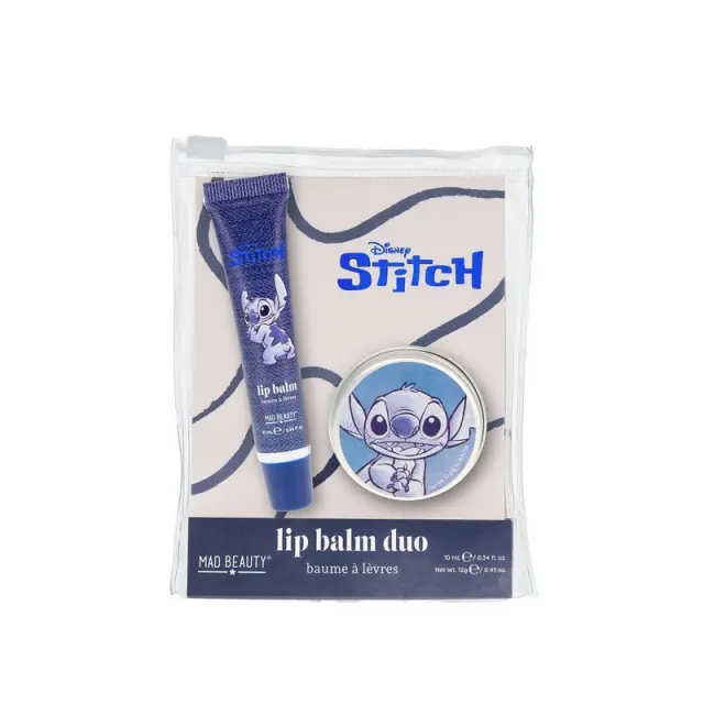 Mad Beauty Stitch Denim Lip Balm Duo Με Άρωμα Μύρτιλο