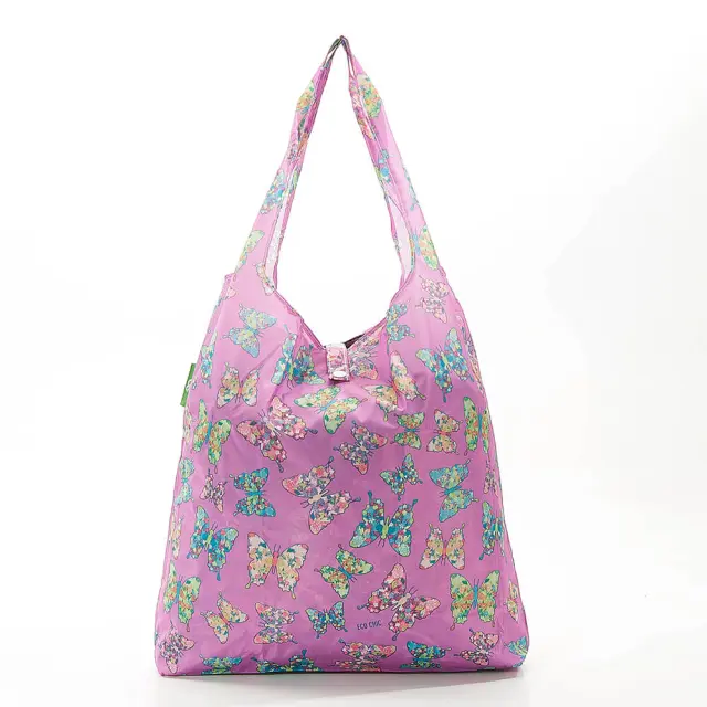 Eco Chic Recycled Shopping Bag / Επαναχρησιμοποιούμενη Τσάντα για Ψώνια (6 σχέδια) Butterfly 2