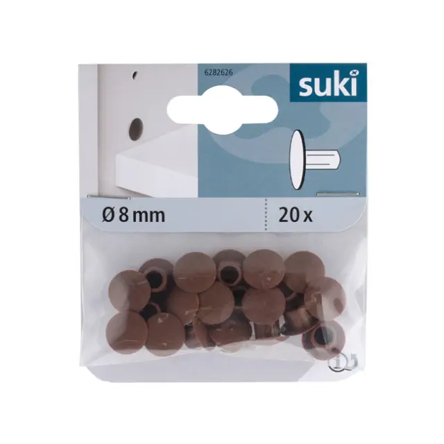 Καπάκι Φ8mm Καφέ Πλαστικό 2