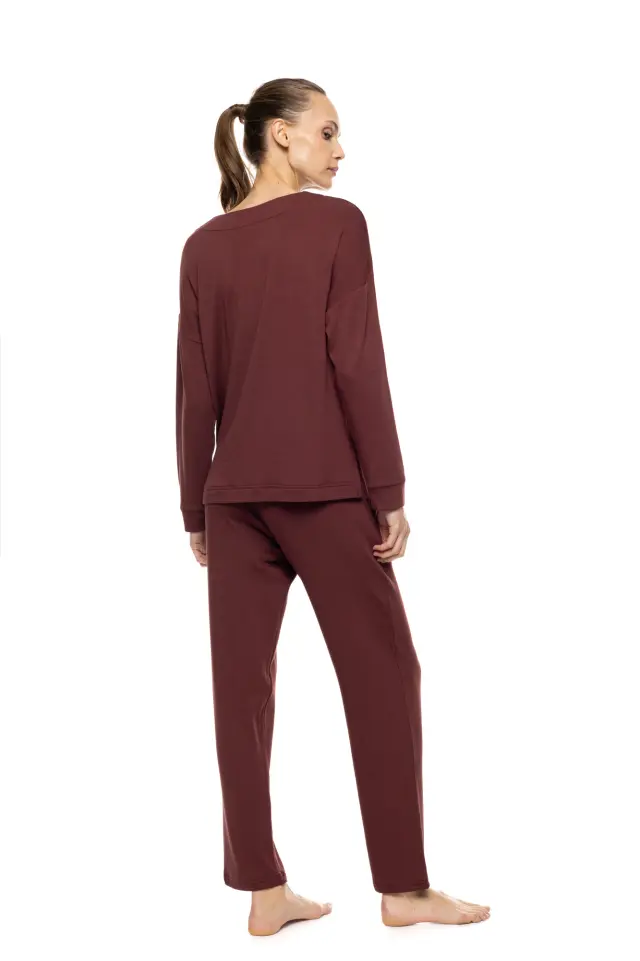 Pink Label Pyjama V Bamboo Soft σετ γυναικεία χειμερινή πυτζάμα W2006-1 2