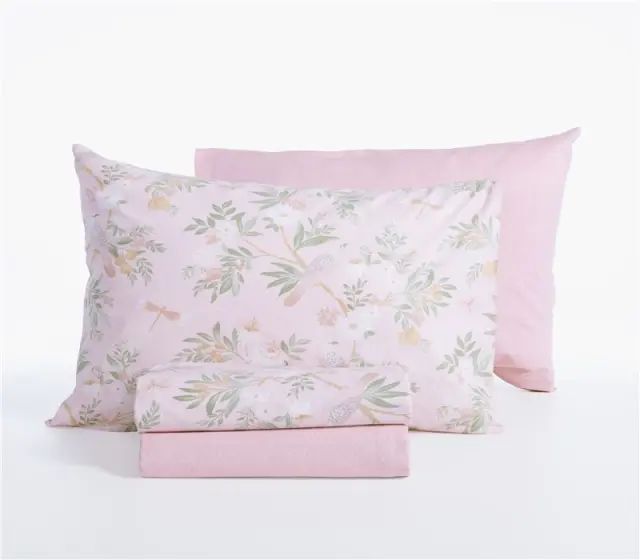 ΣΕΤ ΣΕΝΤΟΝΙΑ ΒΑΜΒΑΚΕΡΑ ΥΠΕΡΔΙΠΛΑ DREAMEL 240Χ270 NEF-NEF HOMEWARE, 100% ΒΑΜΒΑΚΙ - PINK (039698)