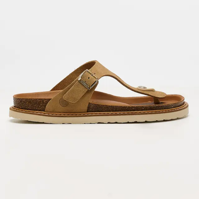 Genuins Πέδιλα Γυναικείο δέρμα suede Μπεζ GEN/ROSAS VELOUR ALMOND