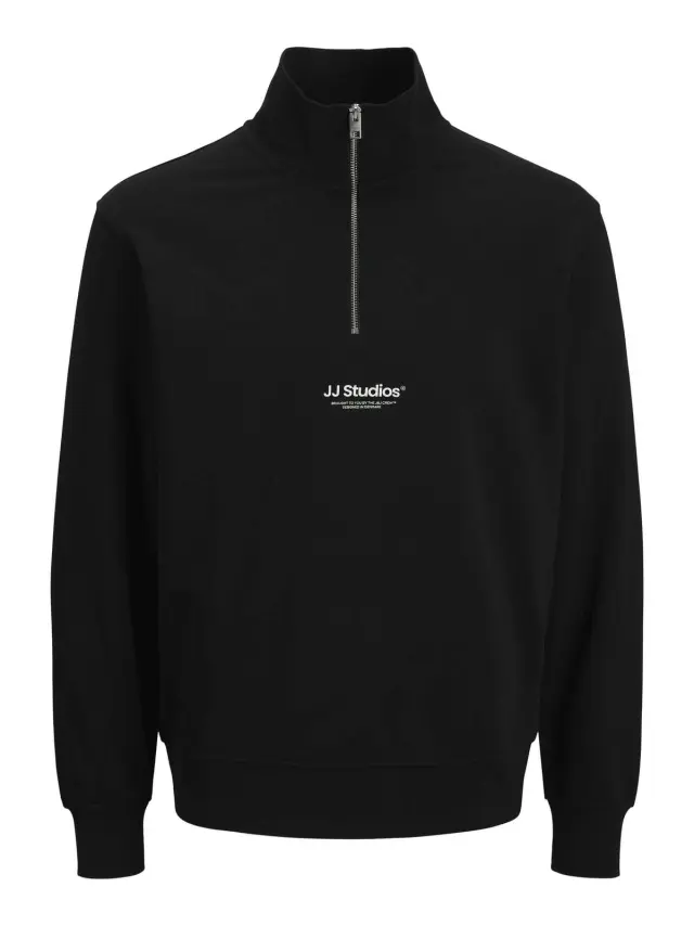 JJESOHO SWEAT QUARTER ZIP HN NOOS Black