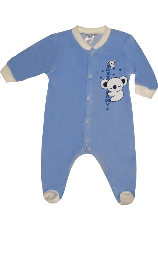 Eleten Φορμάκι Βελούδο Koala Χρώμα 404 Σιέλ/Εκρού (35781-0) Σιέλ - 1-2 μηνών