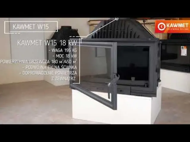 Ενεργειακό Τζάκι Ξύλου 13.5kW από Μαντέμι W15 ECO - KAWMET 2