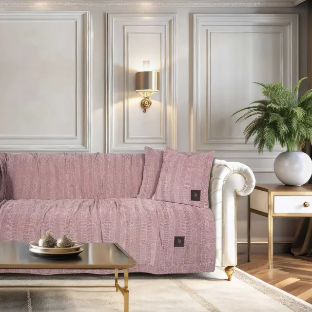 Ριχτάρι Διθέσιο 180x250 Essential Greenwich Polo Club 3948 Pink 90% Σενίλ-10% Πολυέστερ