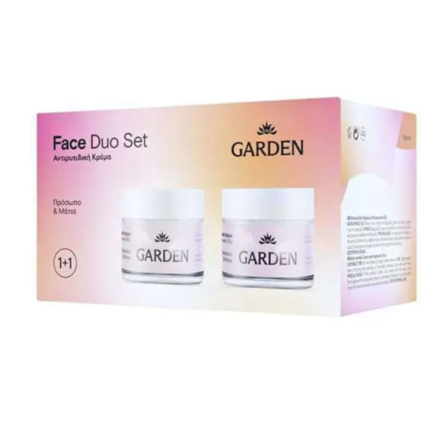 GARDEN Face Duo Set Anti-Wrinkle Cream Face & Eyes Αντιρυτιδική Κρέμα για Πρόσωπο & Μάτια 2 x 50 ml