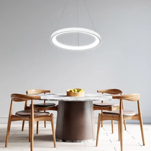 LED Φωτιστικό Οροφής Κρεμαστό ALEXA-P Φ50cm 55Watt CCT Λευκό VIV005255