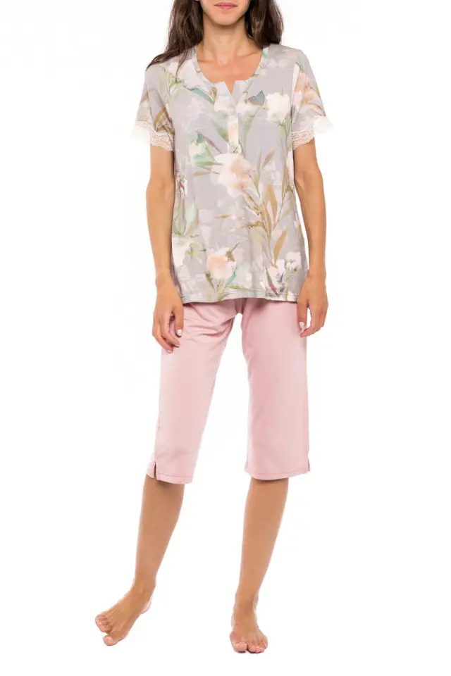S1141 - Type - PYJAMA CAPRI GREY BLOSSOM