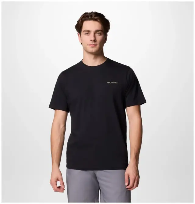 Κοντομάνικο Columbia Ανδρικό North Cascades™ SS Tee Black/Pasteled Frame - 1834041-002 - L