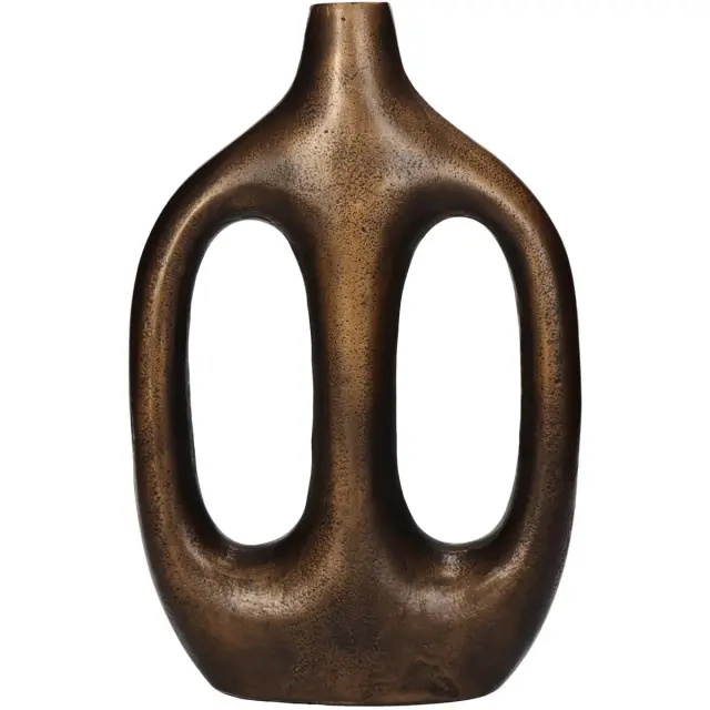 Βάζο Μπρονζέ Αλουμίνιο 19x6.5x30cm 3