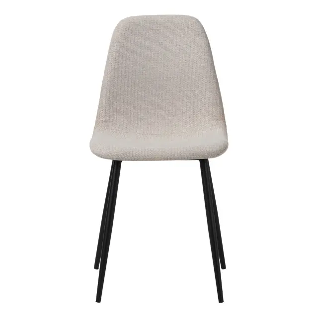Καρέκλα Clara Unihome Μπεζ/Μαύρο 55x58,5x93εκ (Σετ 4 τεμαχίων) 2