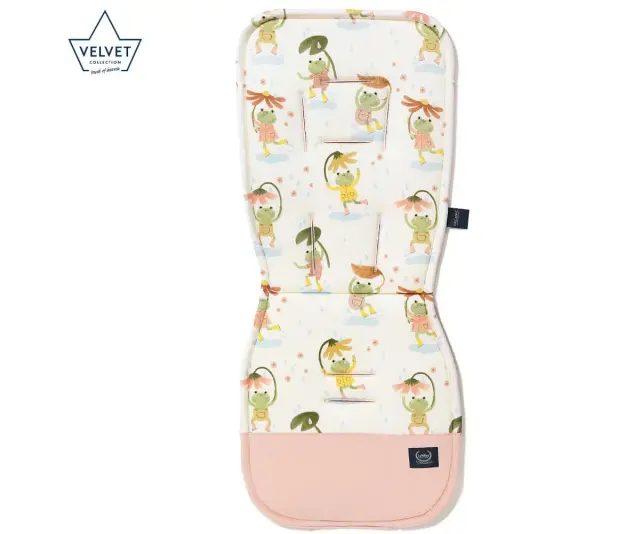 Προστατευτικο Καροτσιου Frogs Velvet Powder Pink ( 5 σημειων *)