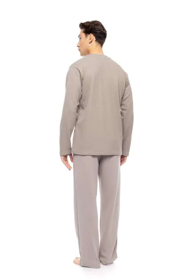 W-M814 - Grey Charcoal - PYJAMA JAQUARD SOFT STRETCH 3