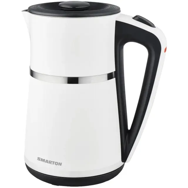Βραστήρας Smarton WK 620 1.7lt 2200W με Διπλό Τοίχωμα Πλαστικό Σώμα Διακόπτη On/Off και Προστασία Υπερθέρμανσης Ασπρόμαυρος