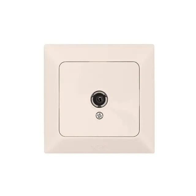Πρίζα TV Tερματική Μπεζ 8.2x8.2x3.6cm