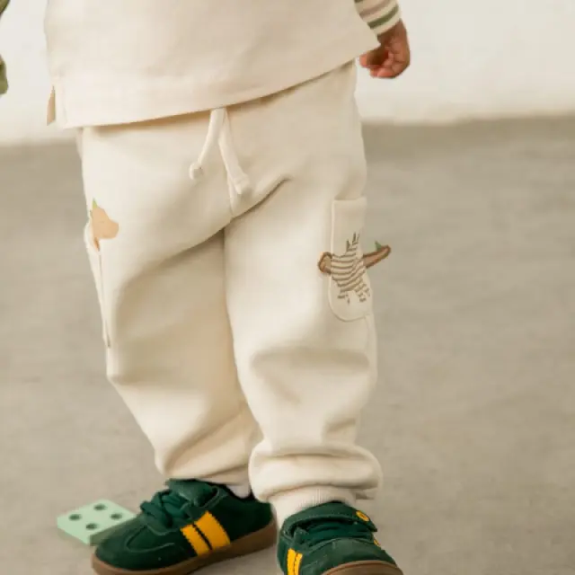 Baby 6 μηνών έως 4 ετών Παντελόνι φόρμας διαδραστικό μπεζ - 2Ε