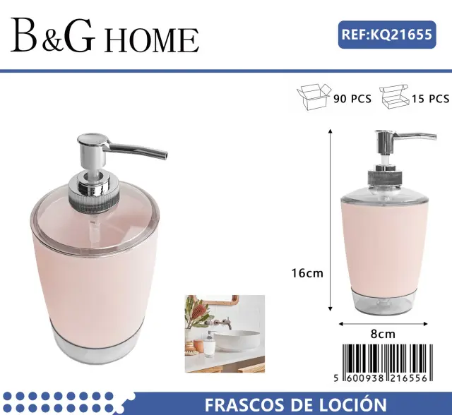 Θήκες κρεμοσάπουνου Dispenser πλαστικές - Σετ 5pcs - Light Pink - 21655 2