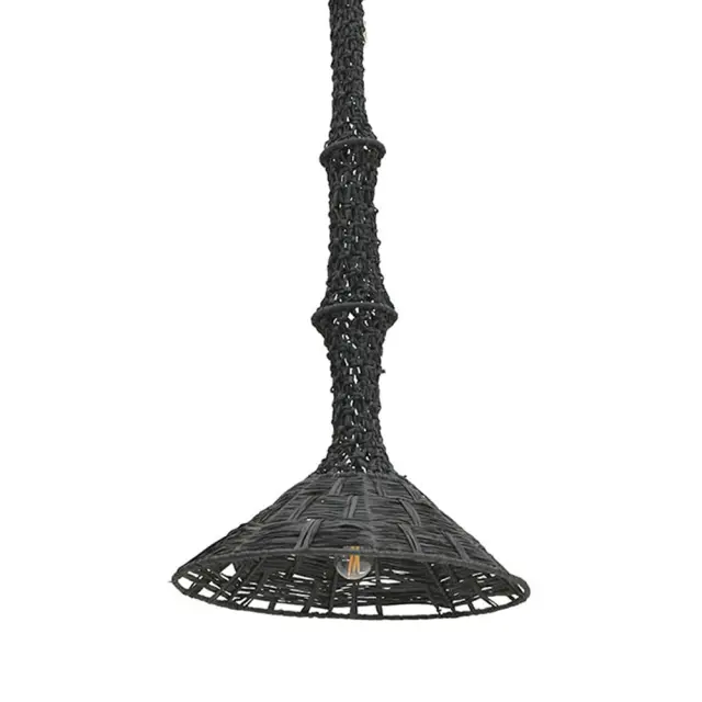 Φωτιστικό οροφής ψάθινο/μεταλλικό natural 40x40x184cm InArt 3-10-889-0005