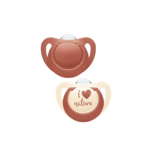 Nuk for Nature Πιπίλες Σιλικόνης για 6 -18 Μηνών Πράσινο-Μπεζ (10.736.808), 2 τμχ