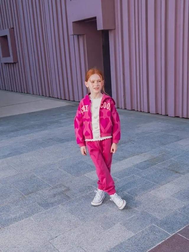 Παιδικό Παντελόνι Φόρμας για Κορίτσια Fuchsia Jogger ΡΟΖ 2