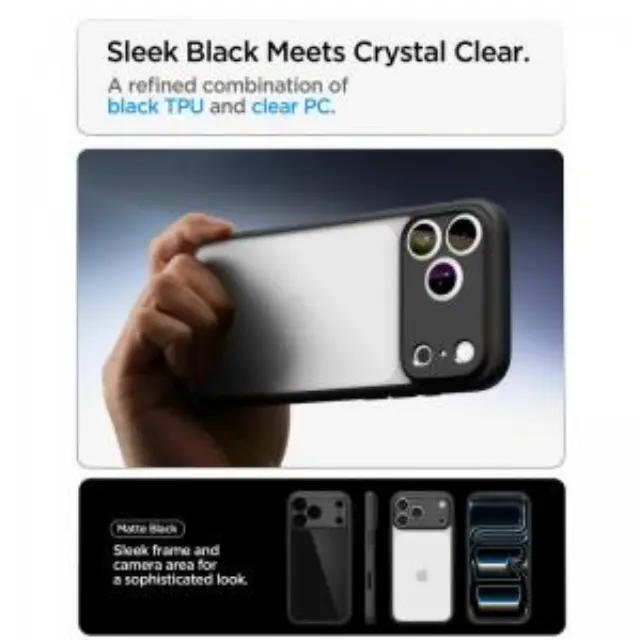 Θήκη TPU & PC Spigen Apple iPhone 18 Pro Max/ 17 Pro Max Ultra Hybrid Μαύρο N71788 2