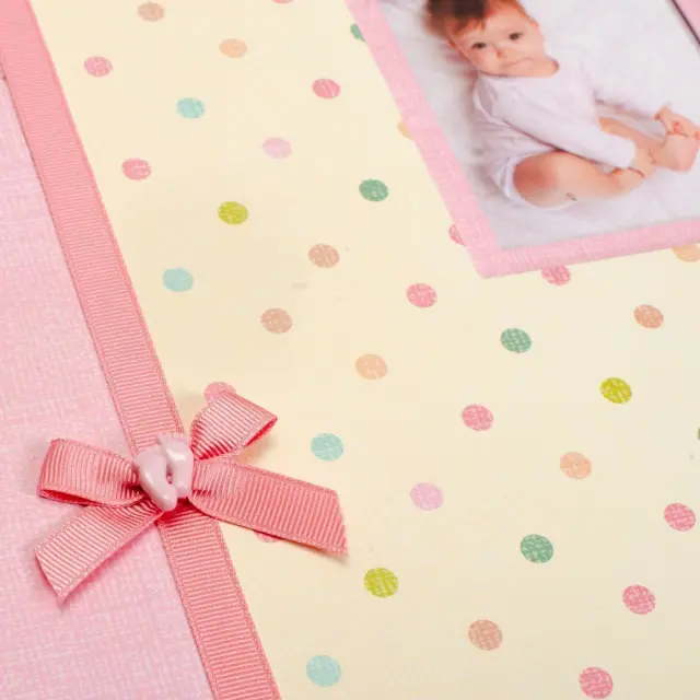 Άλμπουμ Παιδικό πουα ροζ dots pink 24x24 cm 40 σελίδες με ριζόχαρτο 2