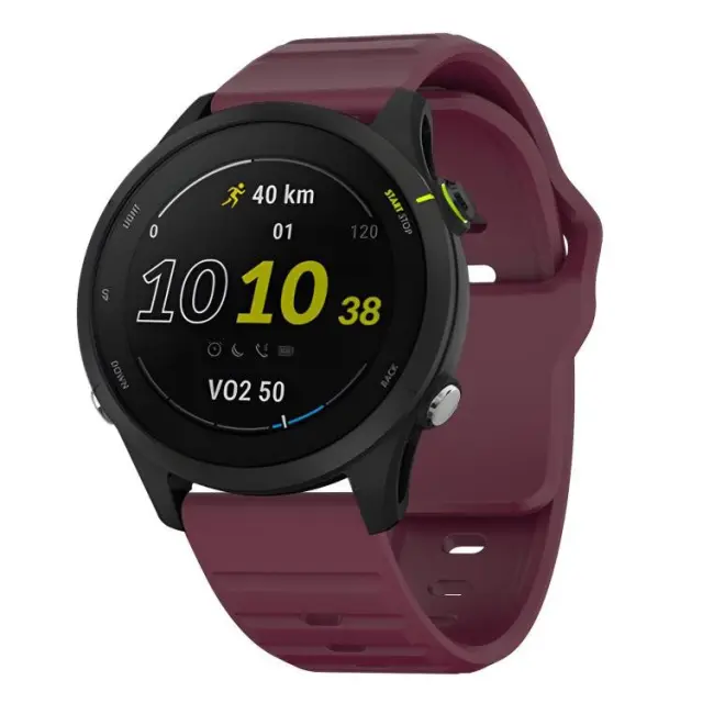 Λουράκι Wave Pattern για Smartwatch 22mm-Wine Red OEM
