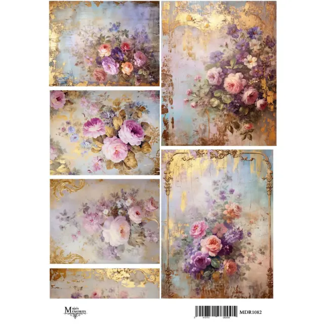 Ριζόχαρτο Maja's Memories, 30x42cm, Μπουκέτα λουλούδια, MDR1082