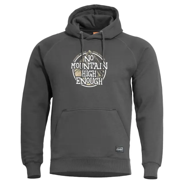 Pentagon PHAETON “NO MOUNTAIN” Hood Sweater-Μπλούζα Φούτερ για Καθημερινή Χρήση - 17-Cinder Grey-Σκούρο Γκρι